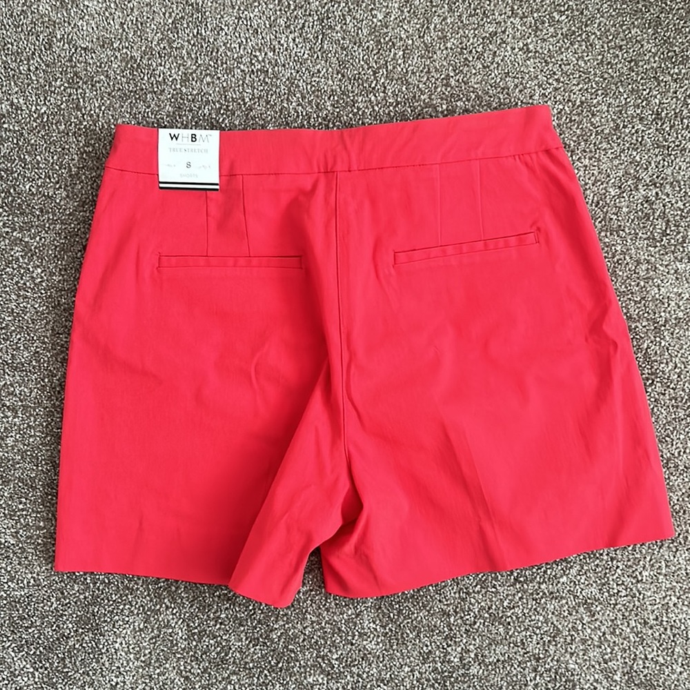 NWT White House Black Market Pull On Red Chino Shorts 8 - Picture 2 of 2